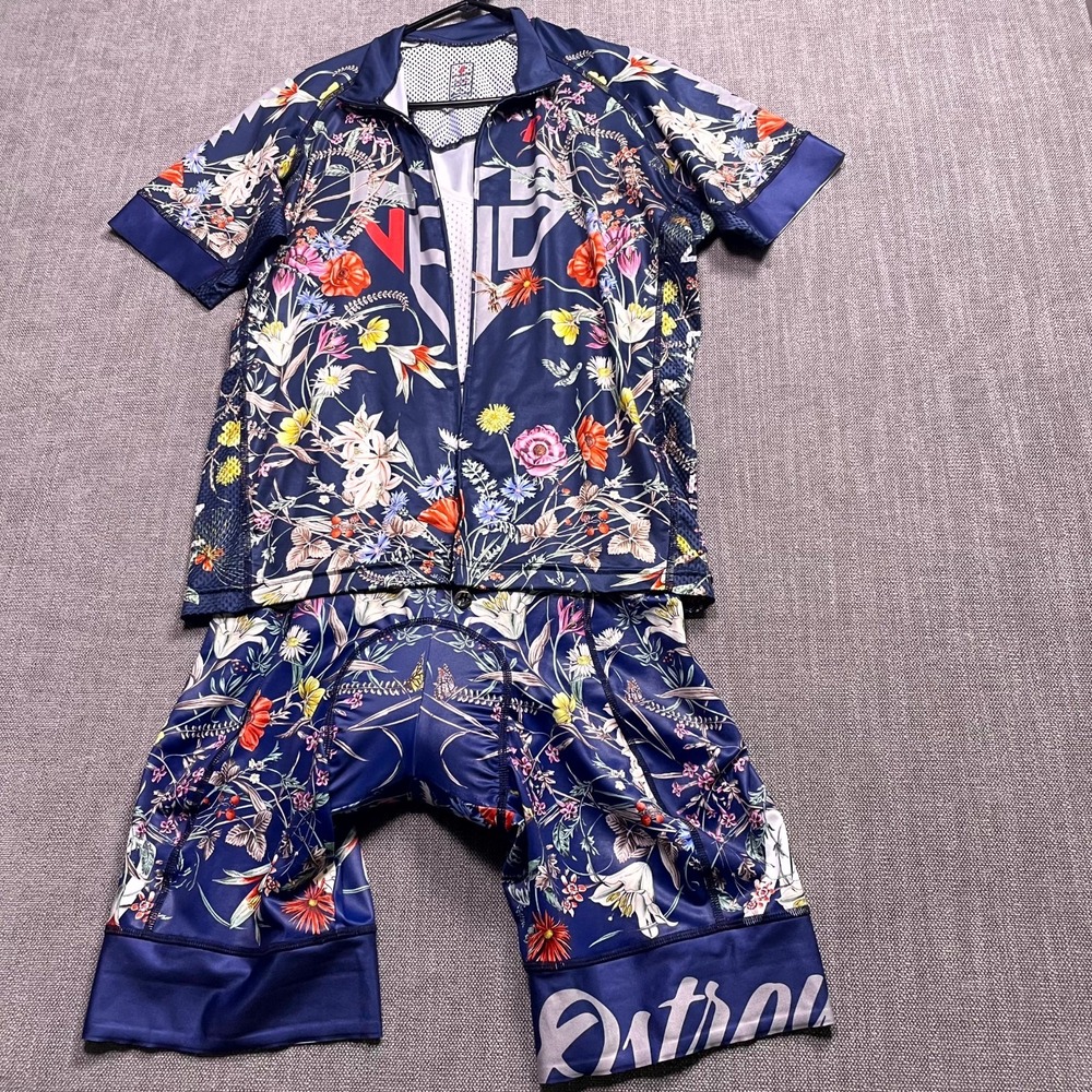 Hincapie Sportswear Cycling Suit Womens XL Floral Jersey Bib Shorts Set